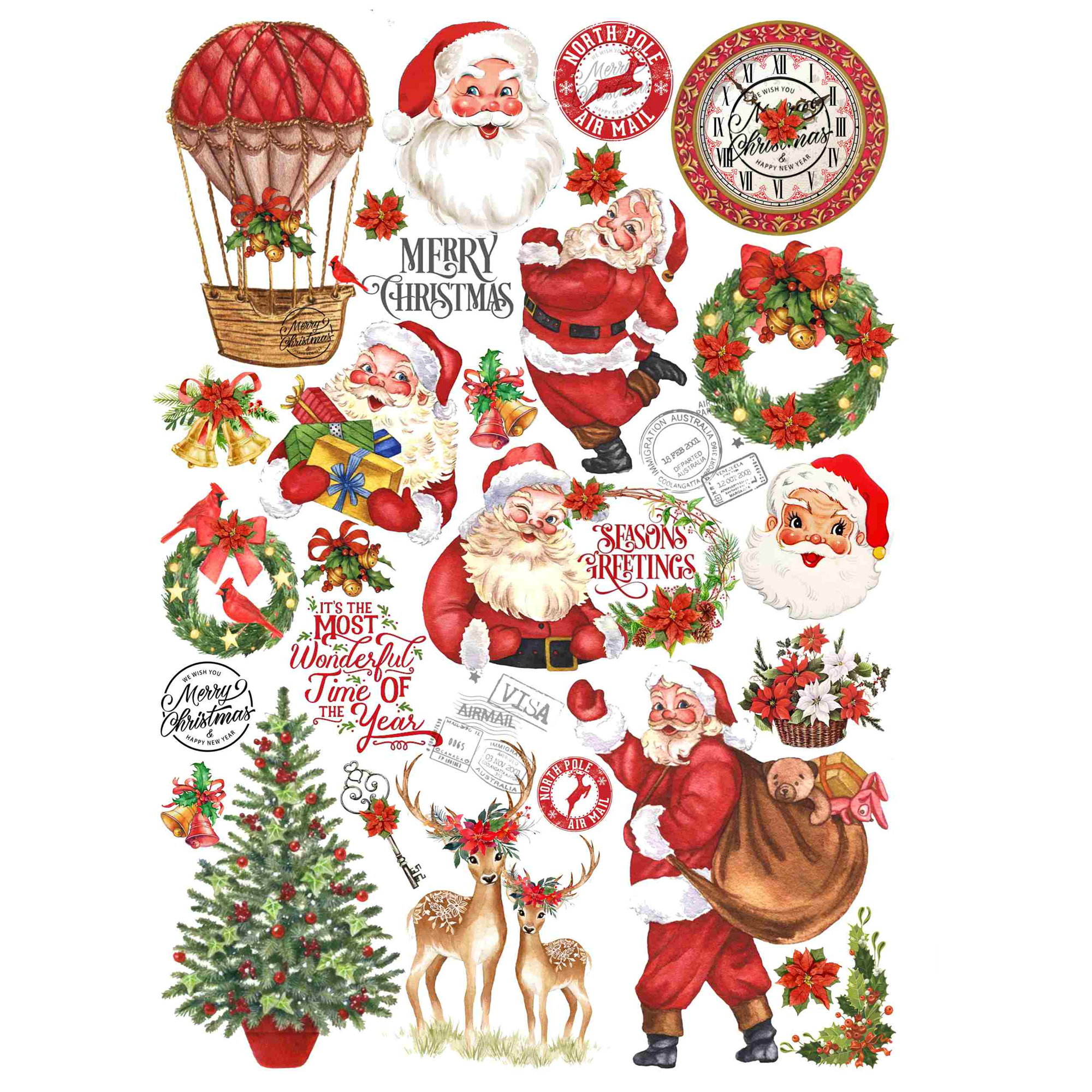 Deco Transfer Sheet - Jingle All the Way, 10inch X 7.5inch, 1pc