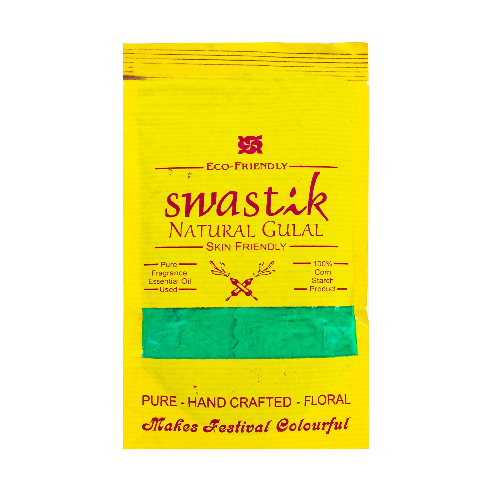 Holi Herbal Gulal Green 100 Grms 1 Pack