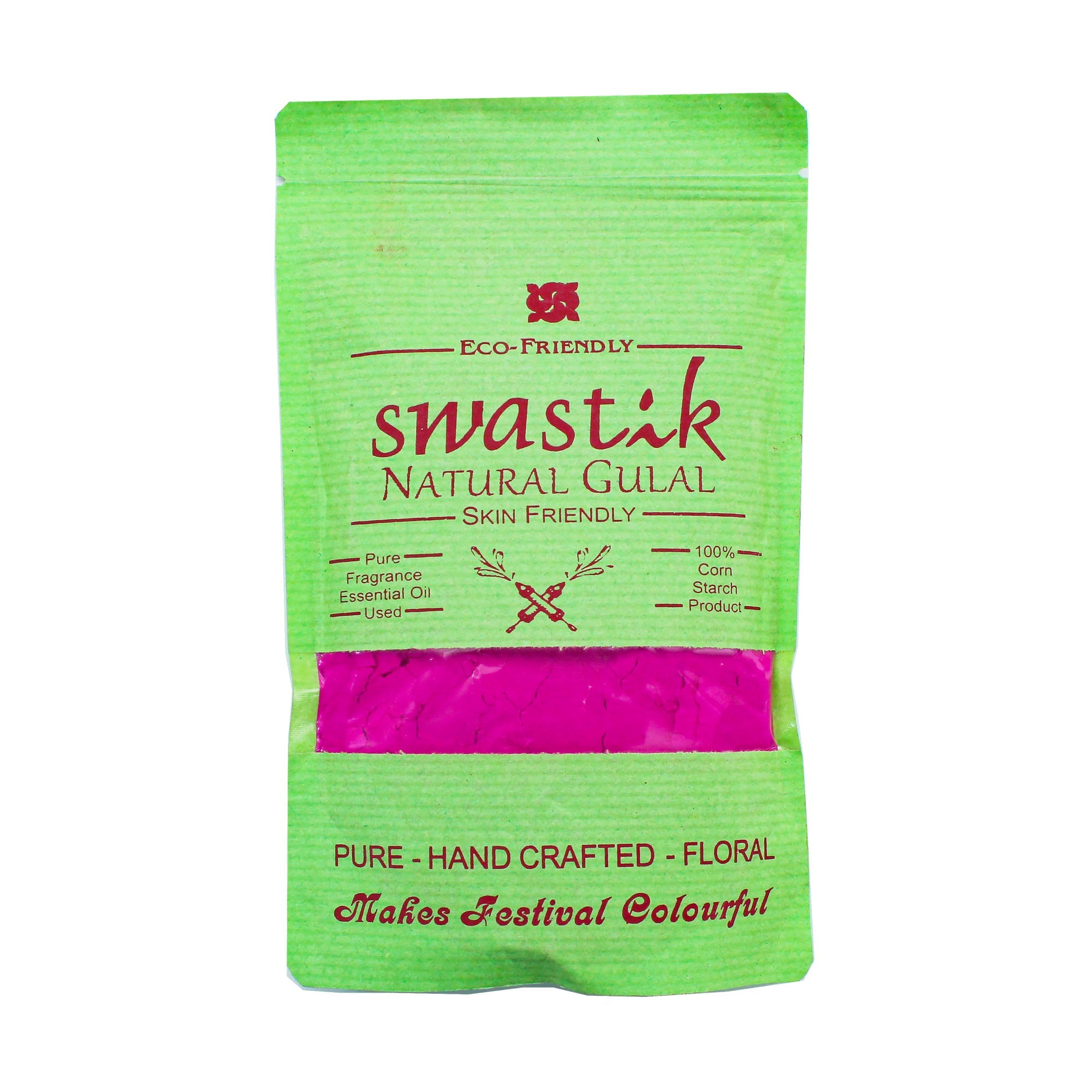 Holi Herbal Gulal Pink 100 Grms 1 Pack