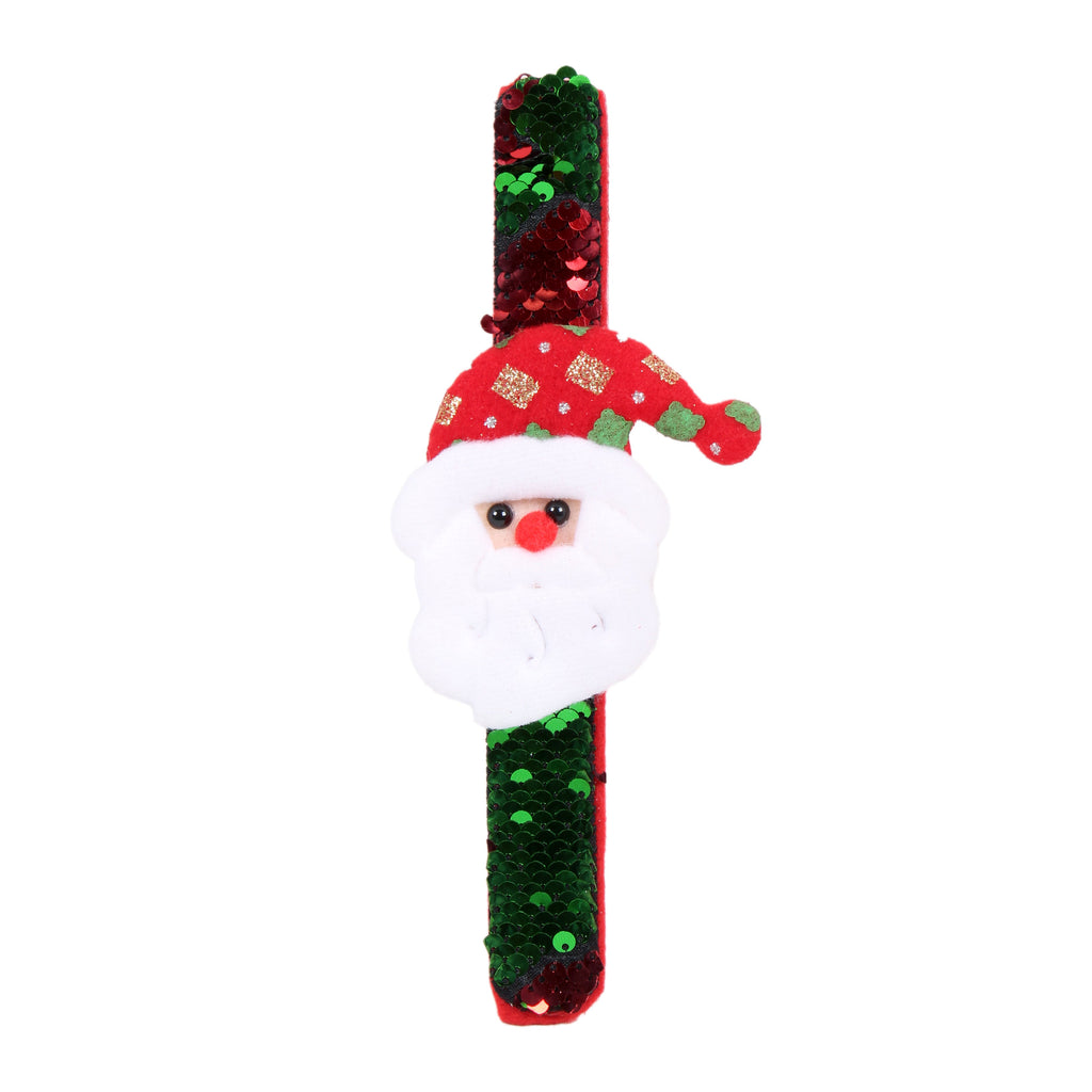 Christmas Wrist Band Reversible Sequins With Santa Asstorted 8.5Inch 1pc
