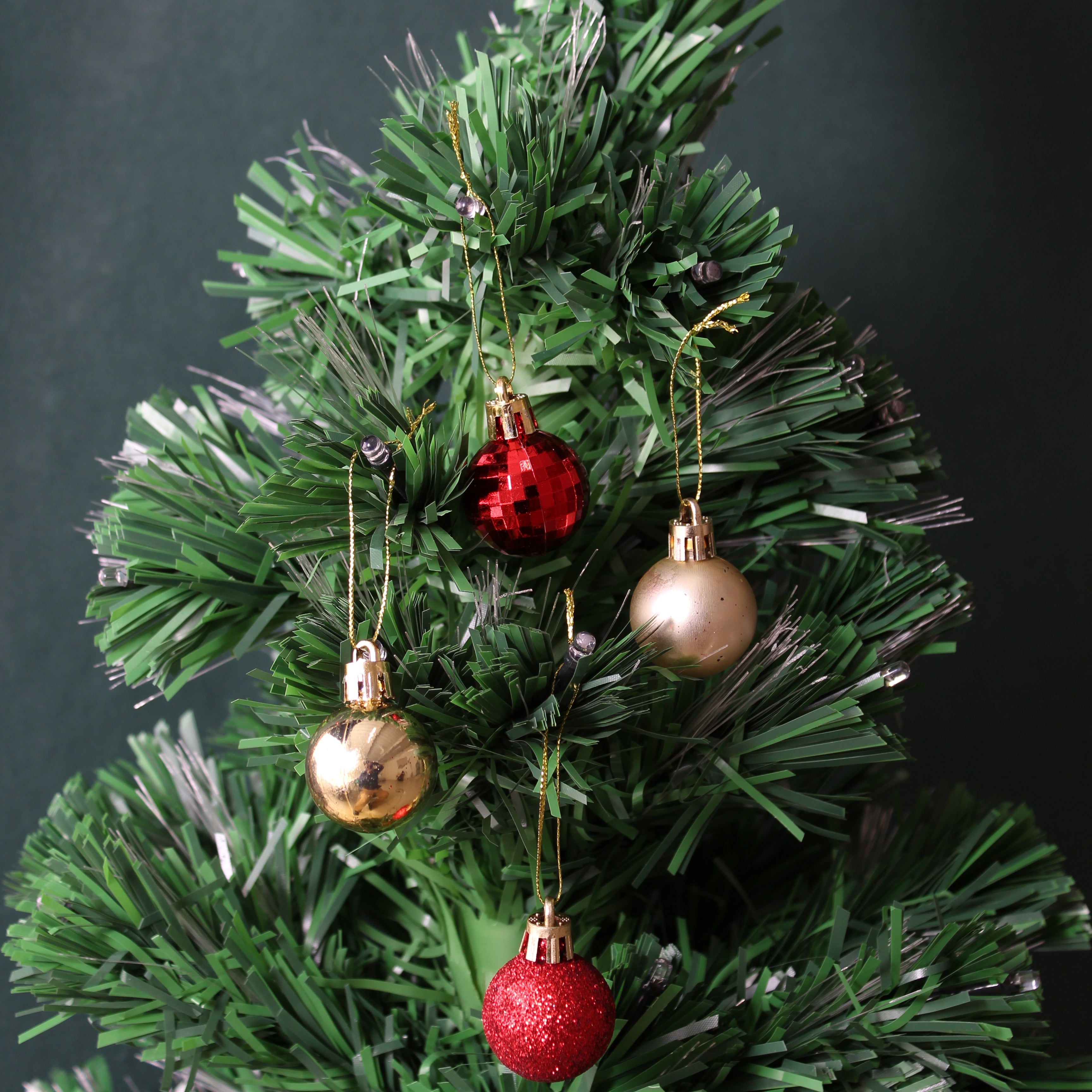 Christmas Tree Hanging Decoration Baubles Gold And Red Mix 16 X 7Cm 3cm 1Acetate Box
