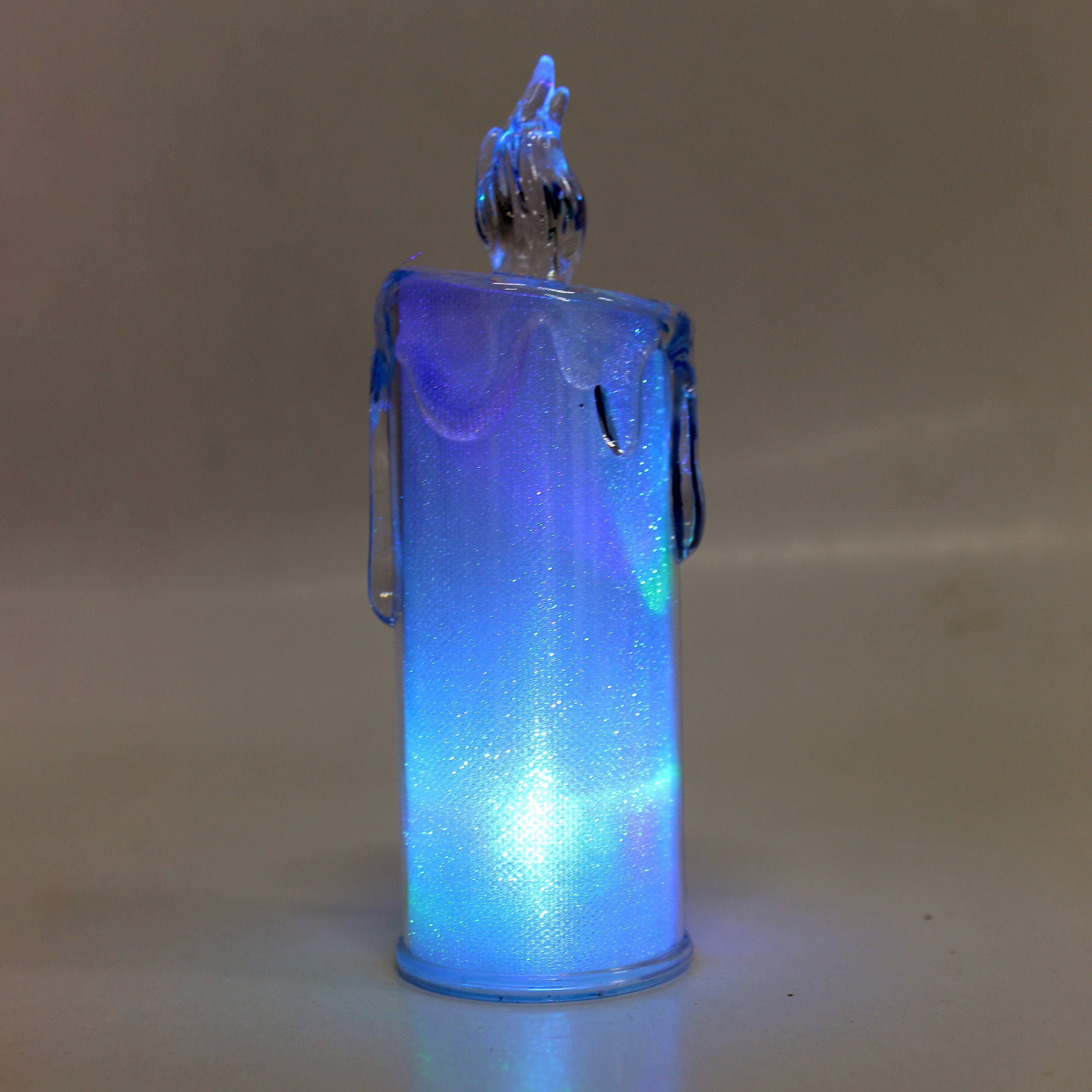 Battery Operated Smokeless Candle With Battery Multi Coloured 6.5inch 1pc Box IB
