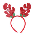Christmas Hairband Reindeer Tinsel With Snow Flake Assorted Colour 1pc IB