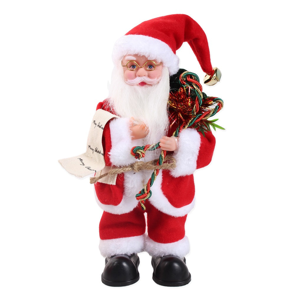 Christmas Toy Musical Santa Moving Head And Arms 12inch 1pc Box IB
