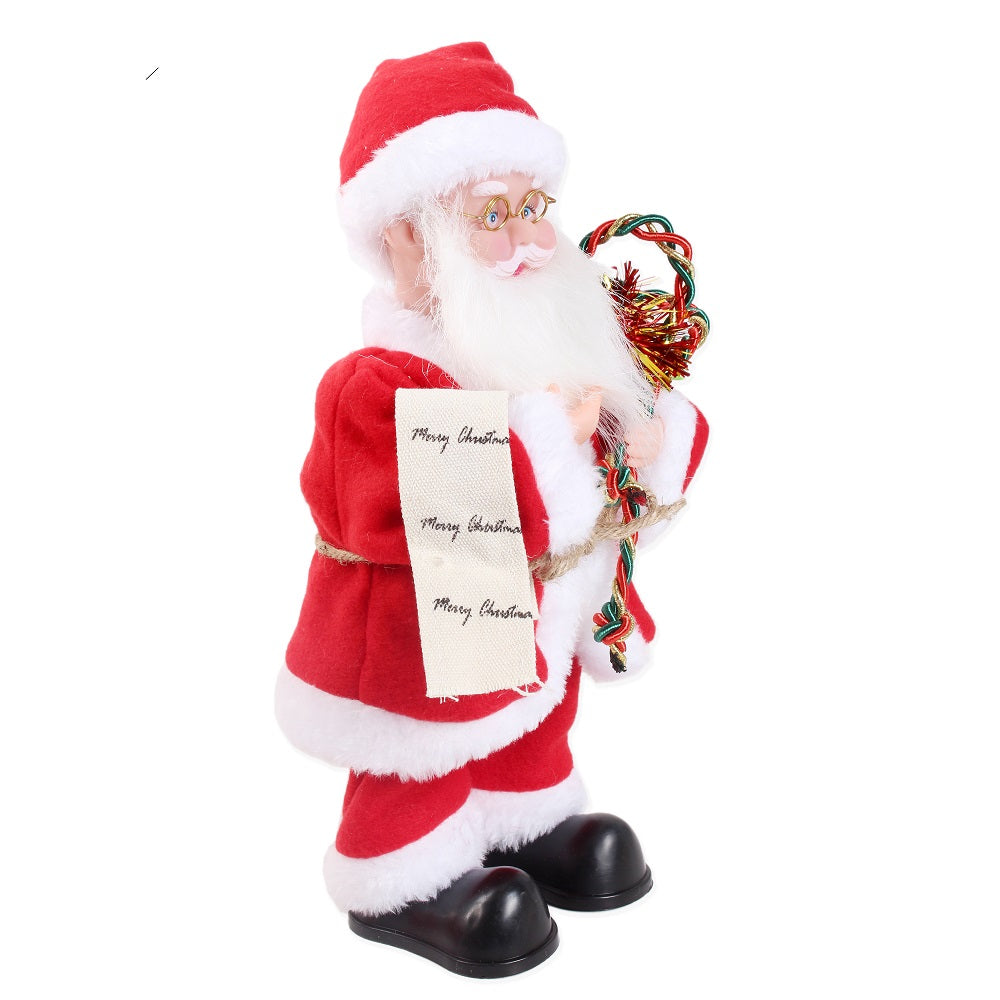 Christmas Toy Musical Santa Moving Head And Arms 12inch 1pc Box IB