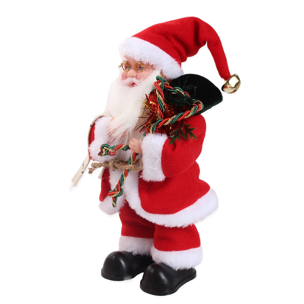 Christmas Toy Musical Santa Moving Head And Arms 12inch 1pc Box IB