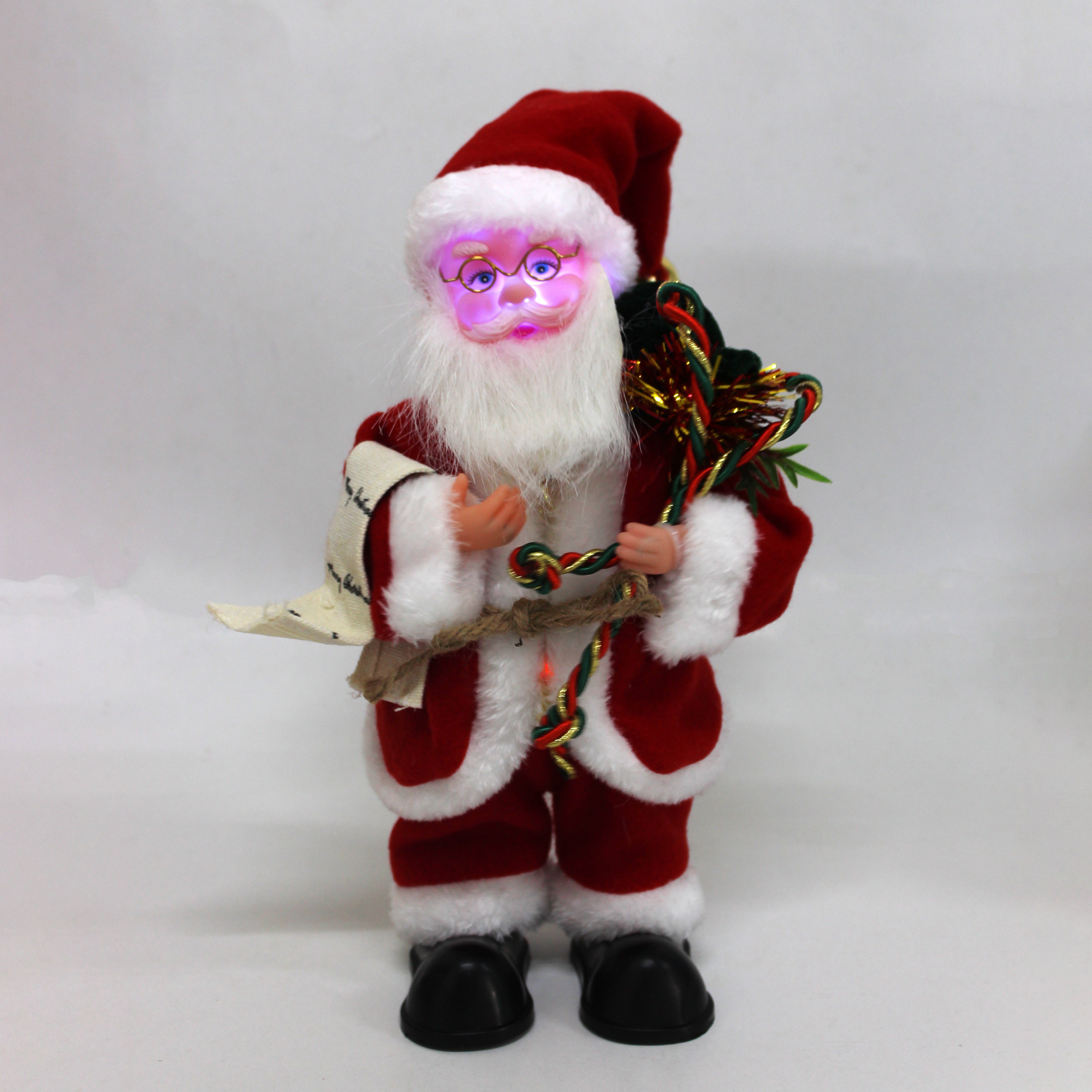 Christmas Toy Musical Santa Moving Head And Arms 12inch 1pc Box IB