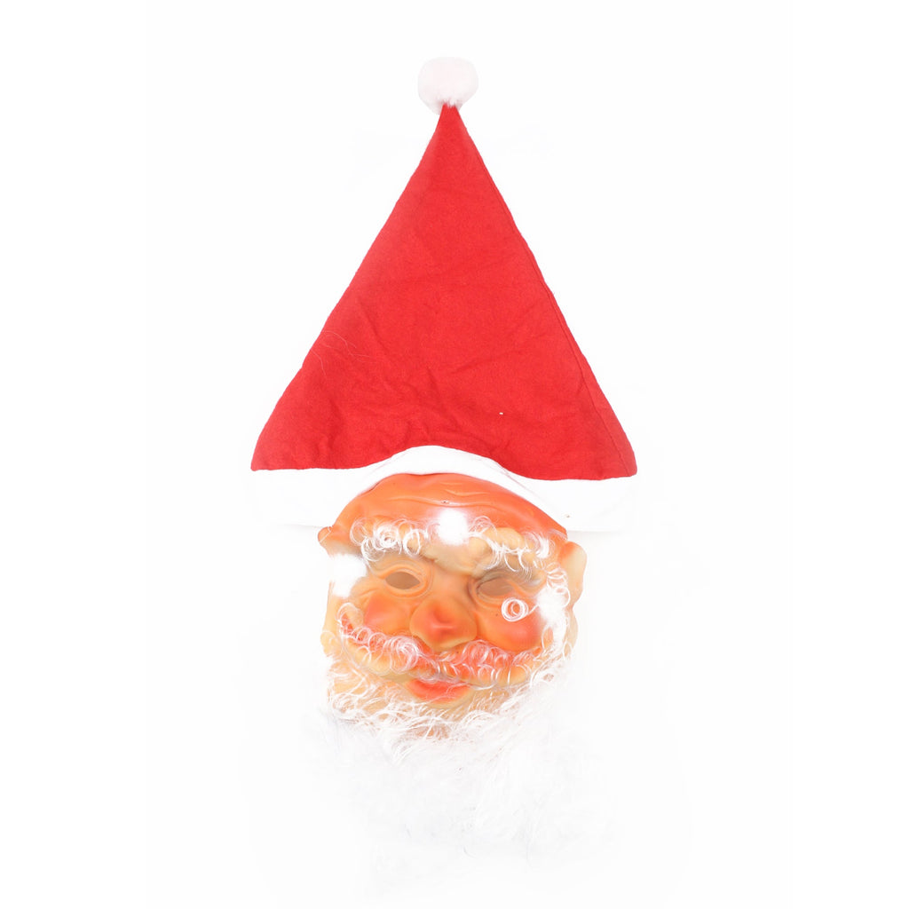X-Mas Cap W/ Santa Mask Asst Col 300Mm X 200Mm X 2Mm 1Pc
