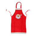 Christmas Silky Apron W/Santa Red 15` 1Pc