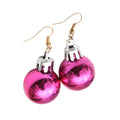 Merry Christmas Plain Baubles Earrings - 2Pc