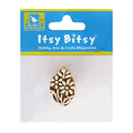 Hand Carved Wooden Printing Block Flower Duet 40mm X 25mm 1pc