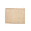 Burlap Zip Pouch 15.5X11.5In Approx Natural 1 Pc Ib