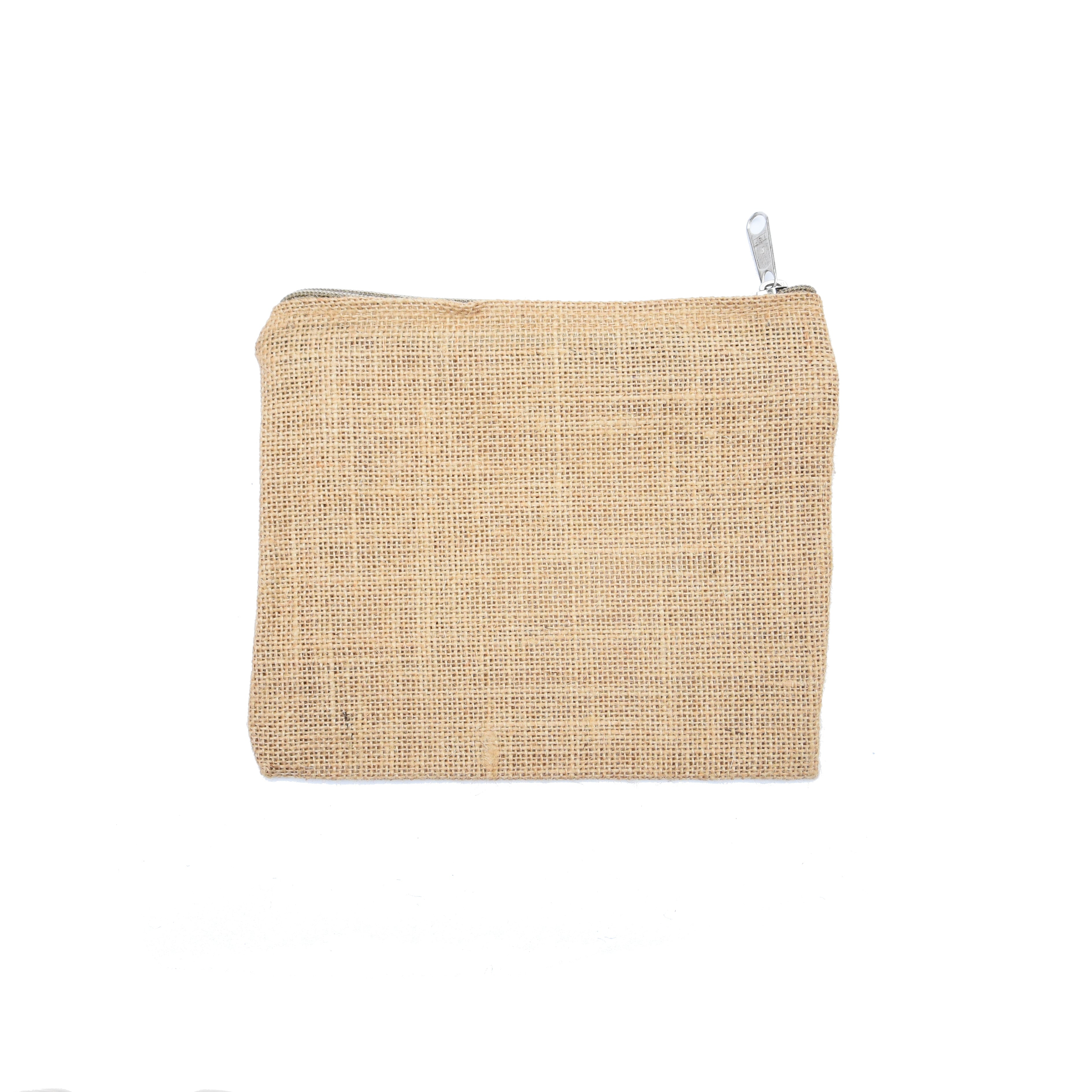 Burlap Zip Pouch 9.5X7.5In Approx Natural 1 Pc Ib
