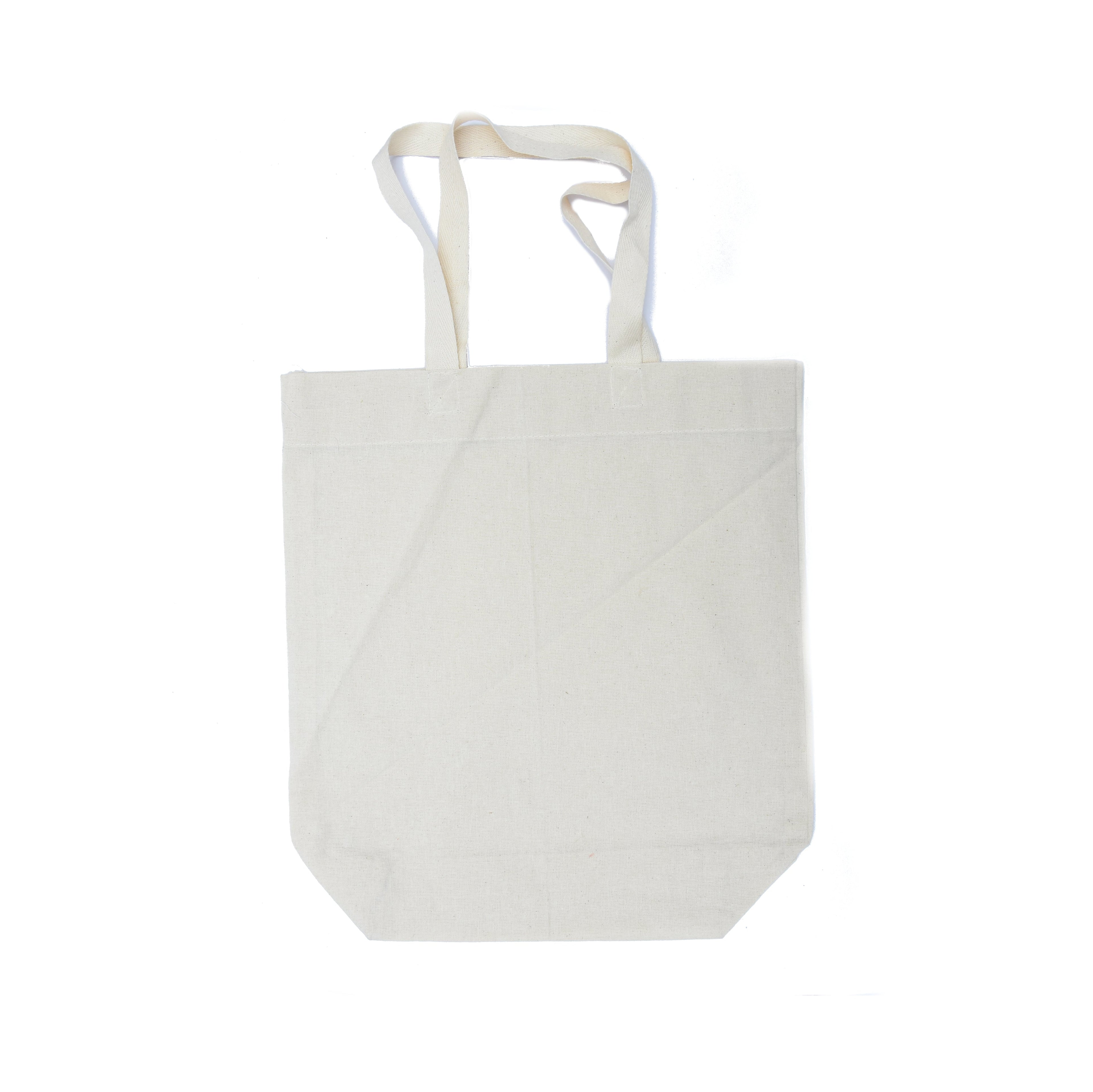 Canvas Tote Bag 12X13.5 In Approx White 1 Pc
