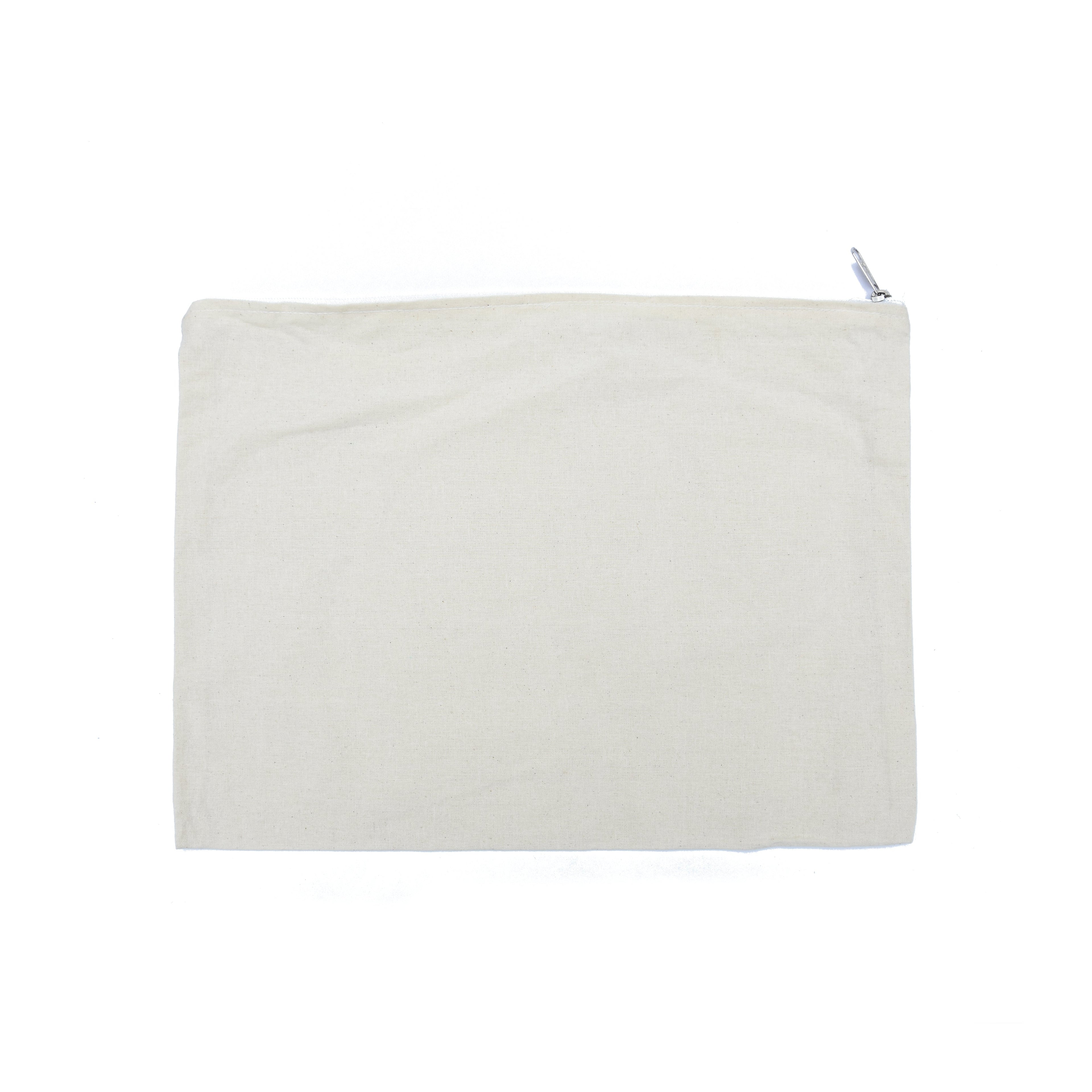 Canvas Zip Pouch 15.5X11.5In Approx White 1 Pc Ib