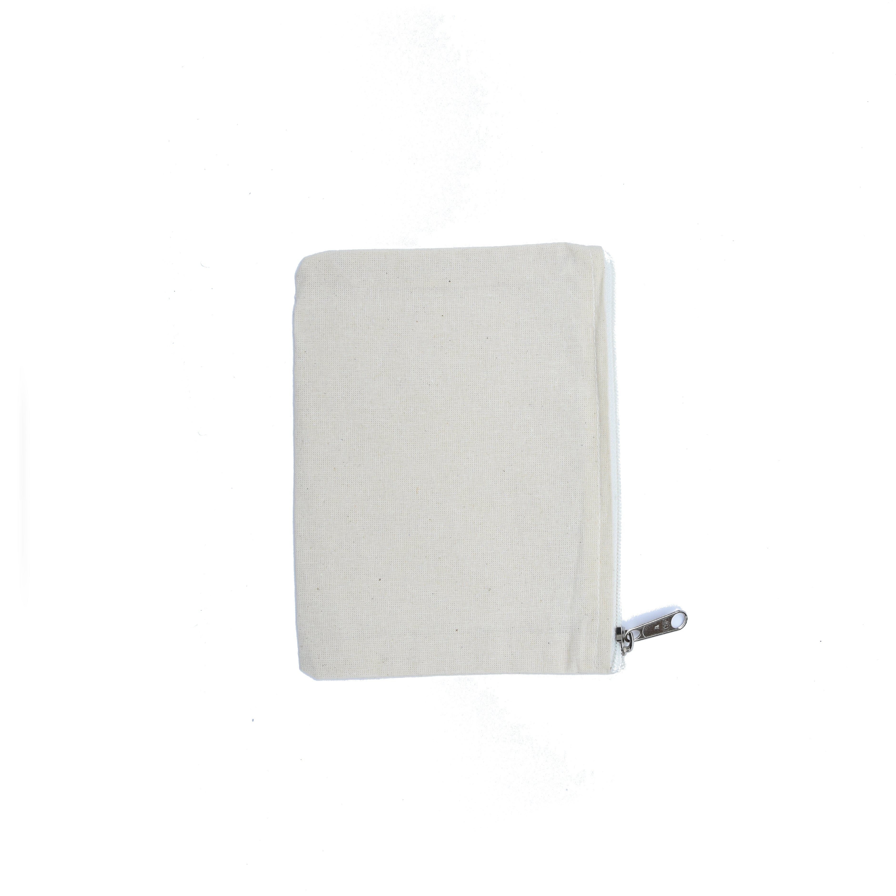 Canvas Zip Pouch 7.5X5.5In Approx White 1 Pc Ib
