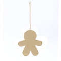 Christmas Paper Mache Hanging Gingerbread Man 9.5 x 8.5cm 1pc