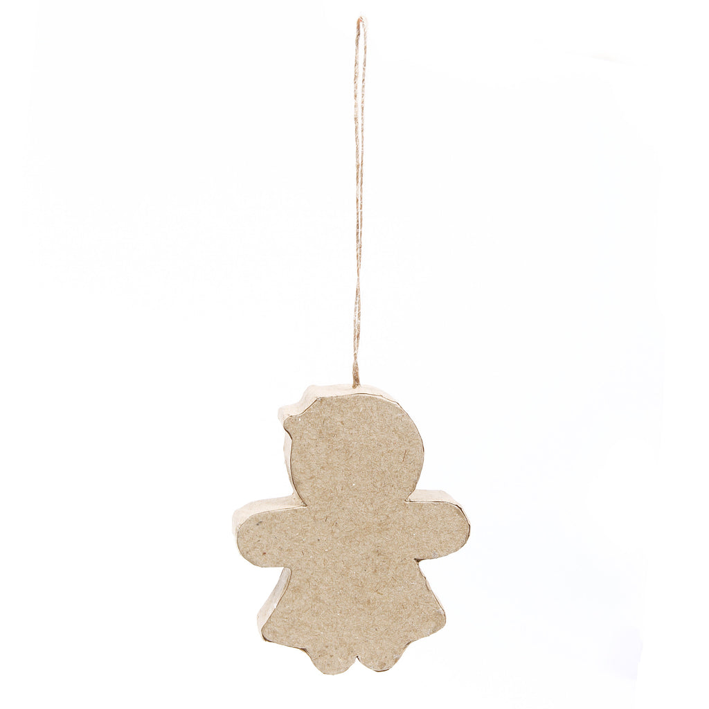 Christmas Paper Mache Hanging Angel 9.5 x 8.6 cm 1pc