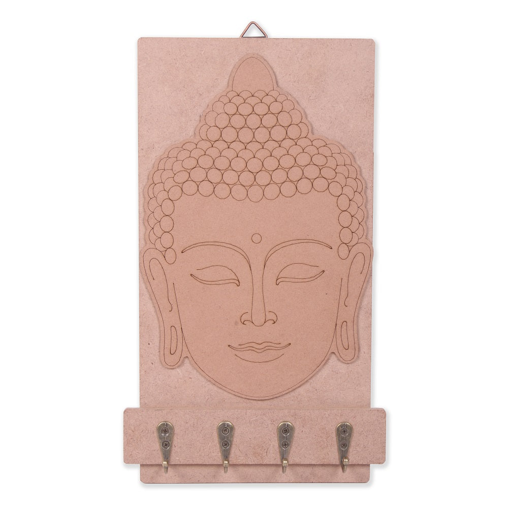 MDF Buddha Key Holder Approx 28.8 X 15Cm 2Mm Thick Buddha Approx 22.2 X 15Cm 5.5Mm Thick 1Pc Lb