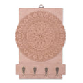 MDF Mandala Key Holder Approx 24.3 X 15Cm 2Mm Thick Mandala Approx 17.3Cm Dia 5.5Mm Thick 1Pc Lb