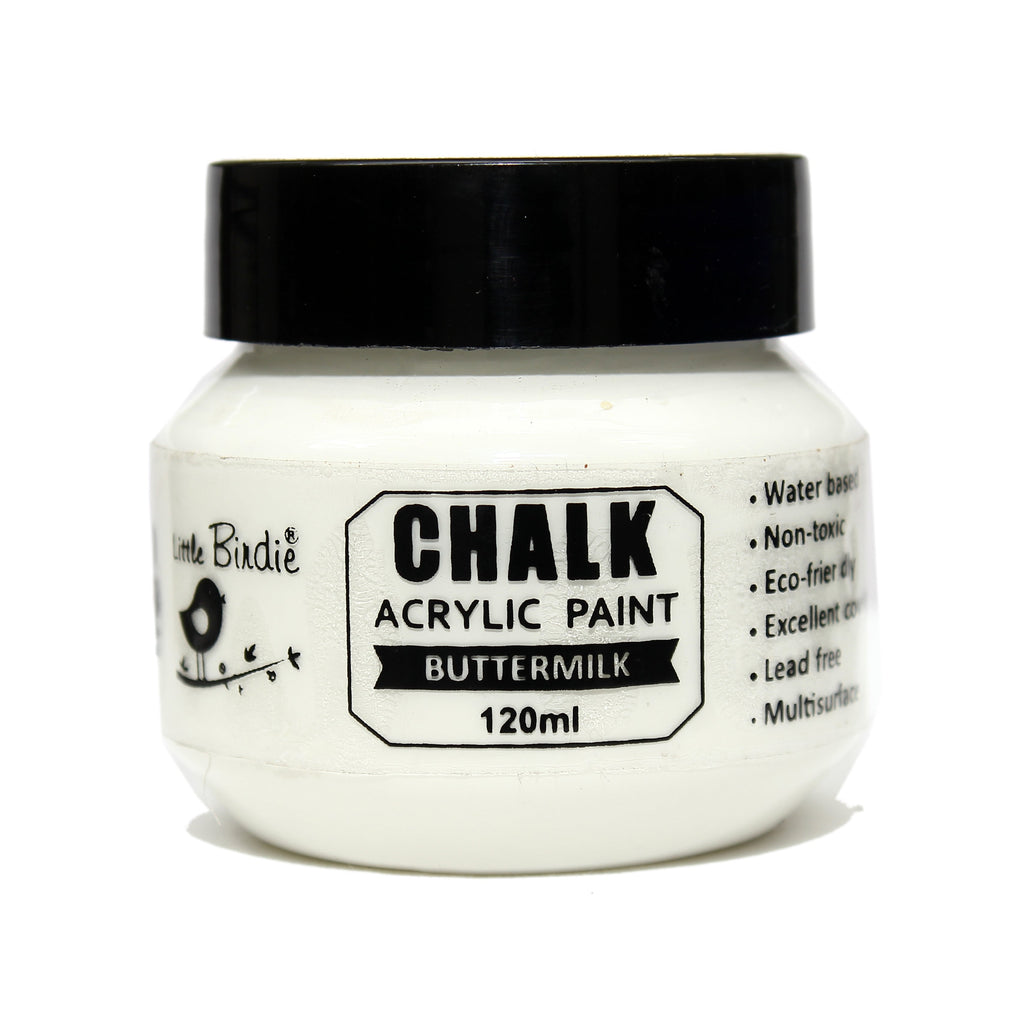 Home Decor Chalk Paint Buttermilk 120ml Bottle