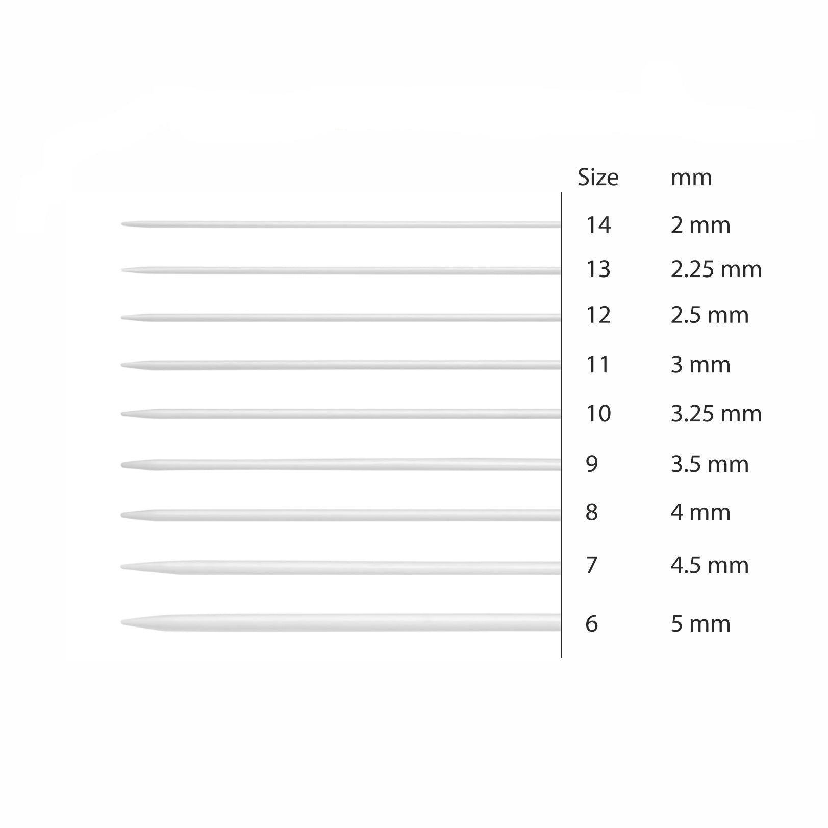 Plastic Knitting Needles 14 inch No.0 1Pair