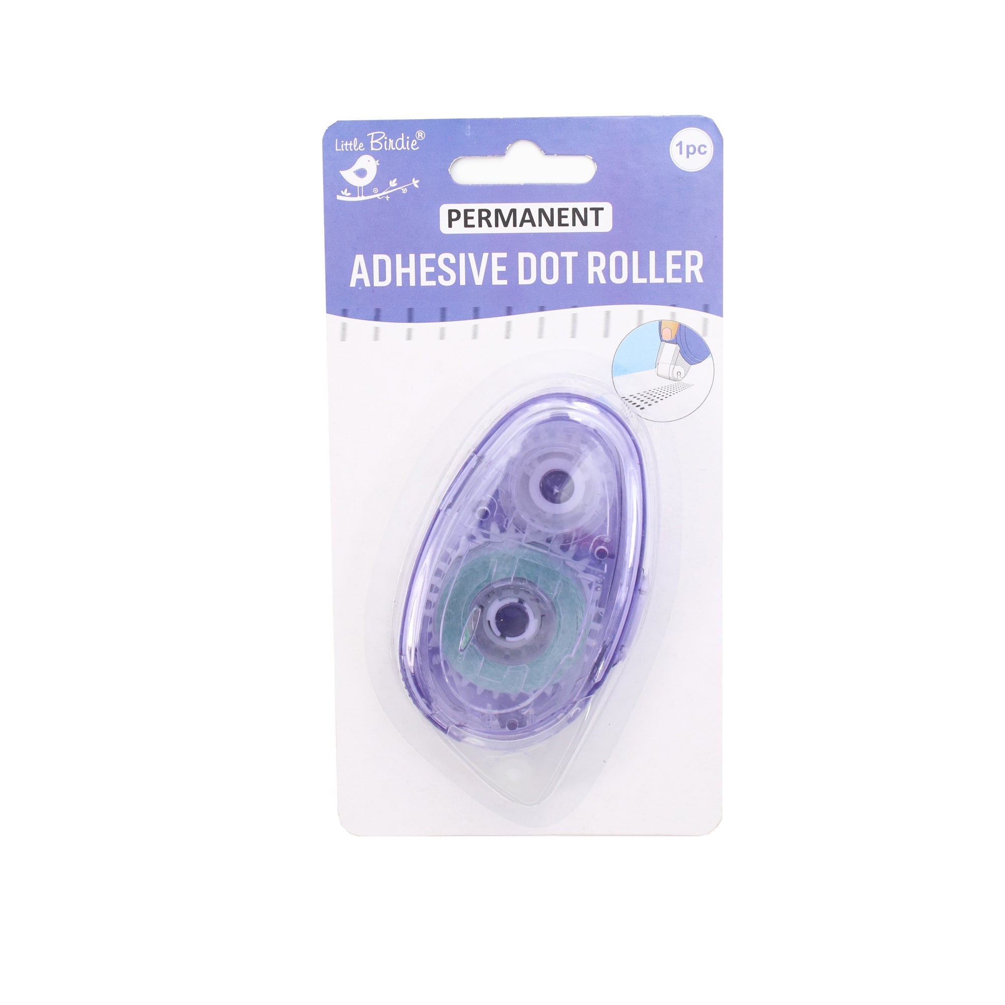 Permanent Adhesive Dot Roller 8Mm X 7Mtr 1Pc Blister Lb