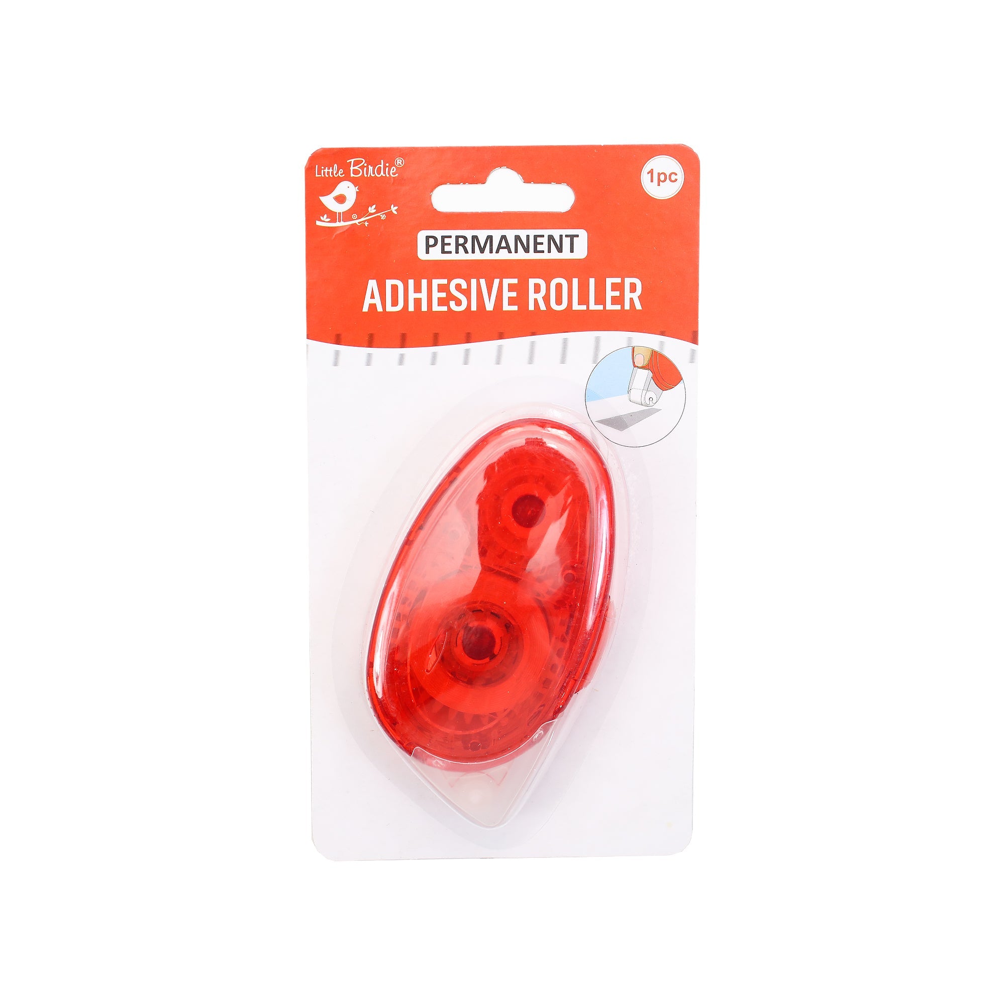 Permanent Adhesive Roller 8Mm X 7Mtr 1Pc Blister Lb