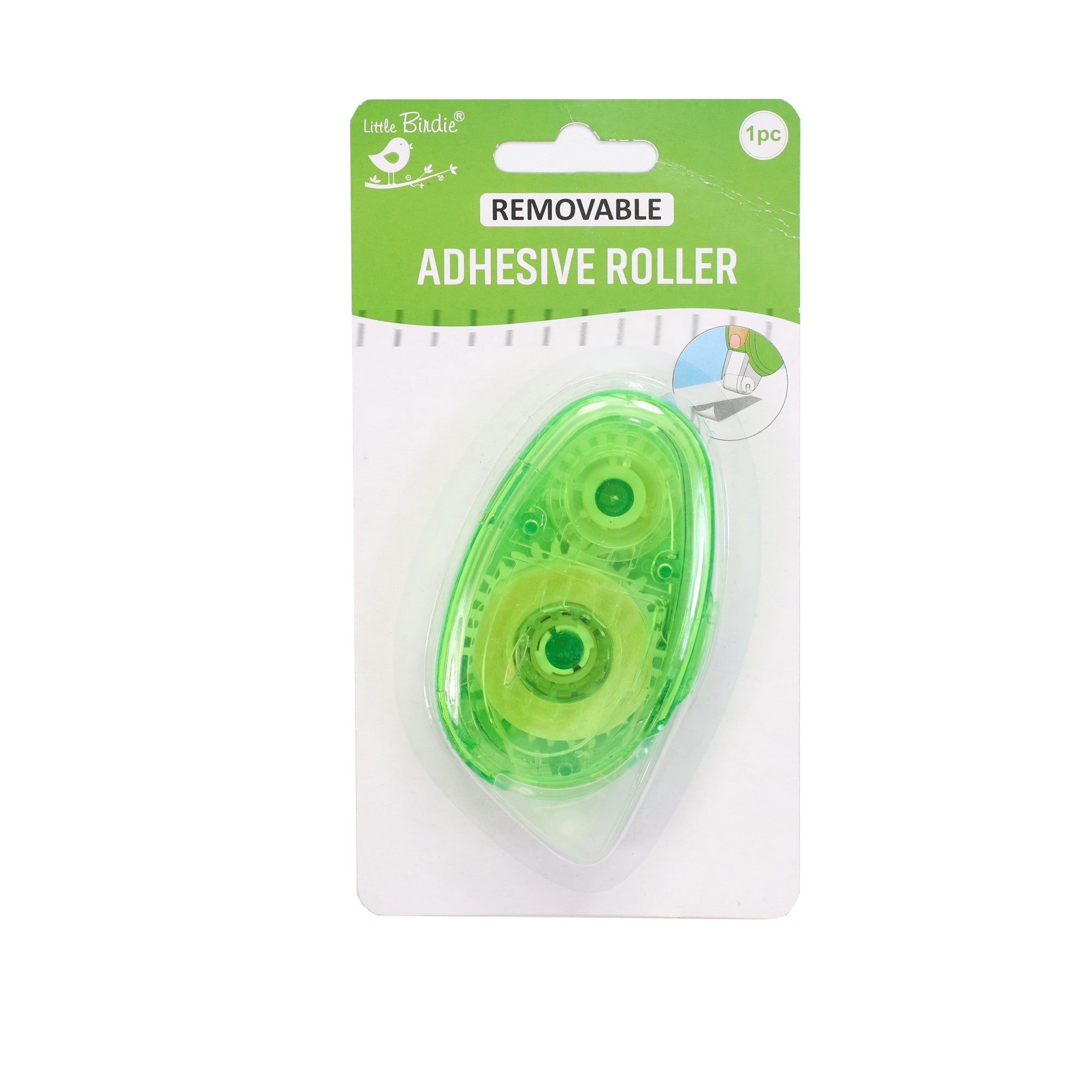 Removable Adhesive Roller 8Mm X 7Mtr 1Pc Blister Lb