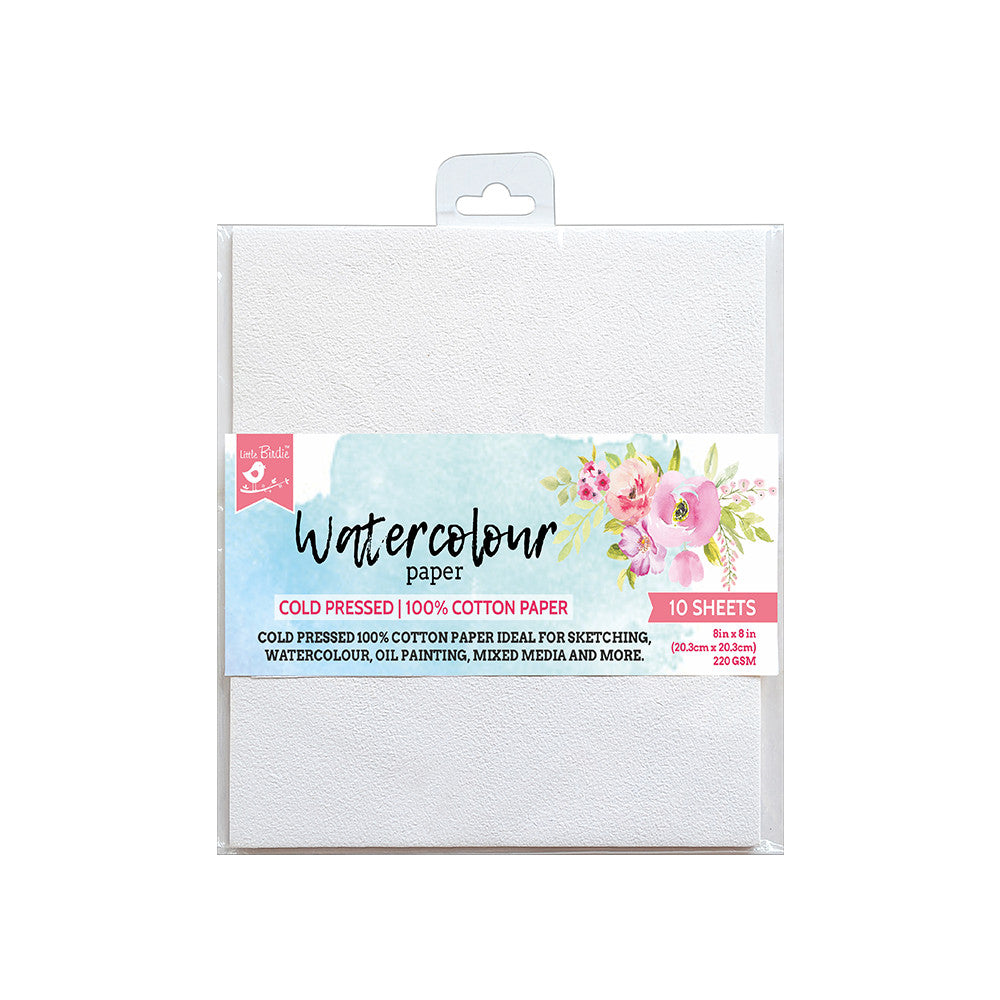 Watercolour Paper 8X8Inch 220Gsm 10Sheets Pb Lb