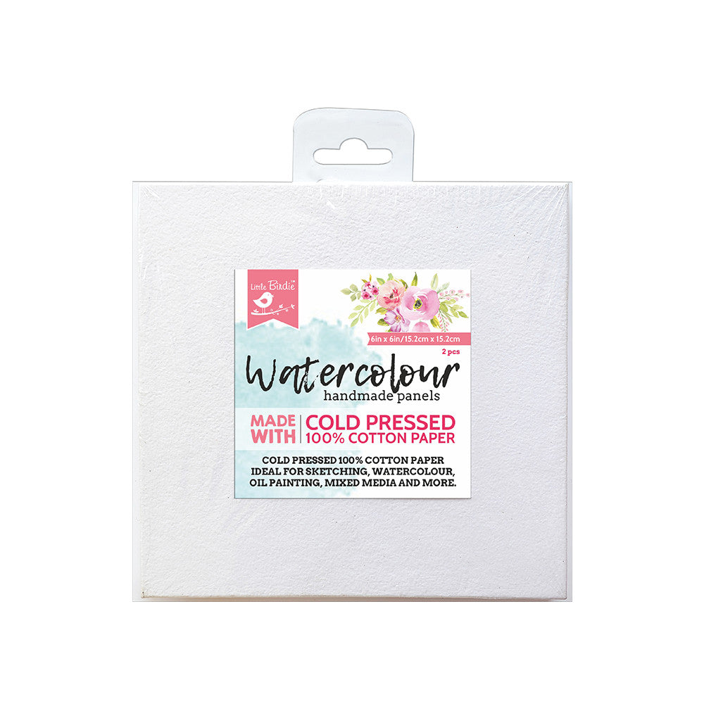 Watercolor Art Panel 6X6Inch 2Pcs Pb Lb