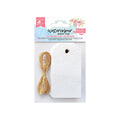 Watercolour Paper Tags With 2Mtr Jute Yarn 1.6X3.3Inch 220Gsm  20Pcs Pbci Lb