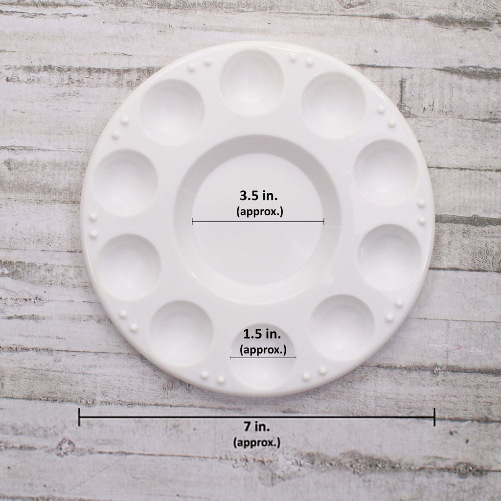 Artists Plastic Palette 7inch Round 10 Well 1pc