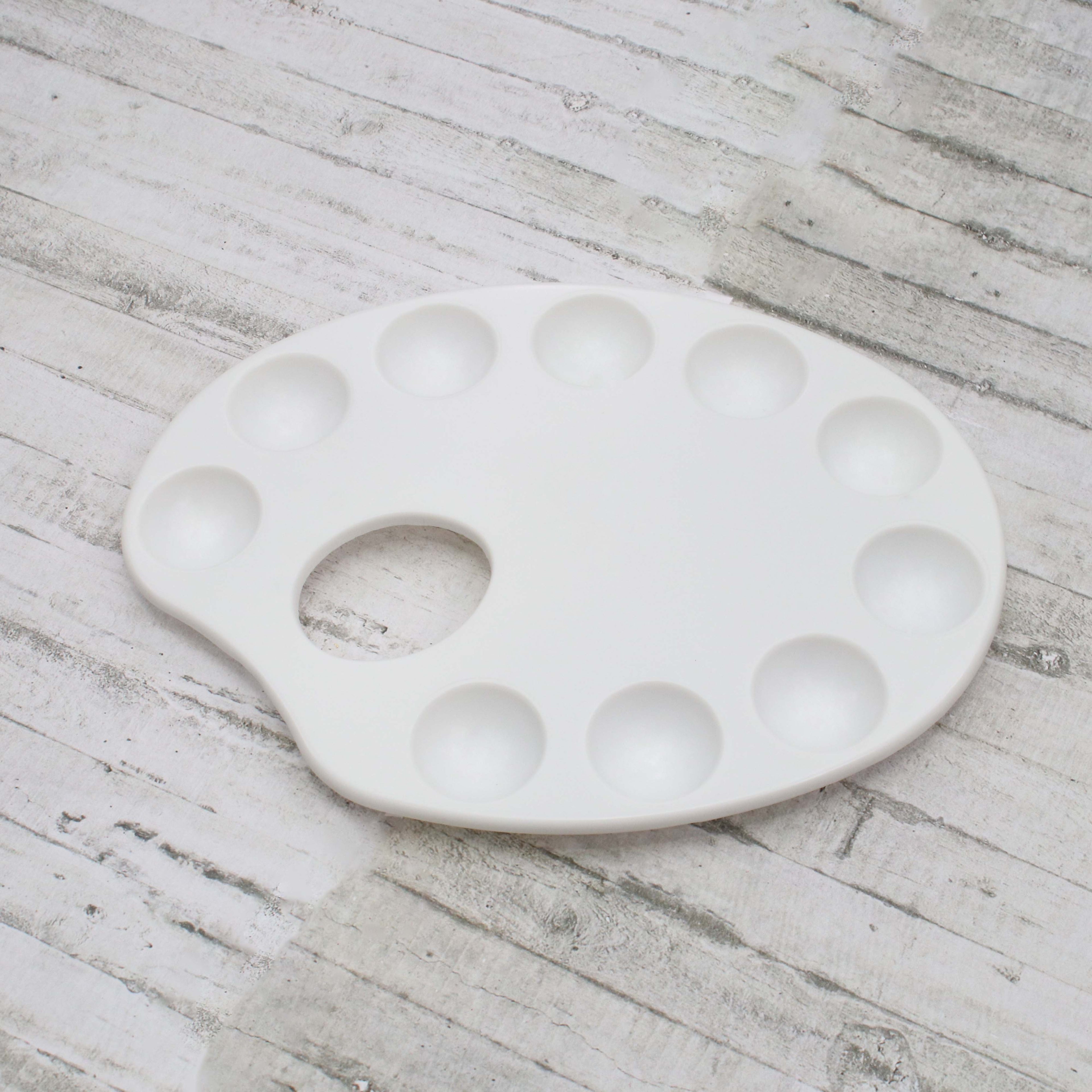 Artists Plastic Palette 8.7Inch X 6.6Inch Artistic Style 10 Well 1Pc