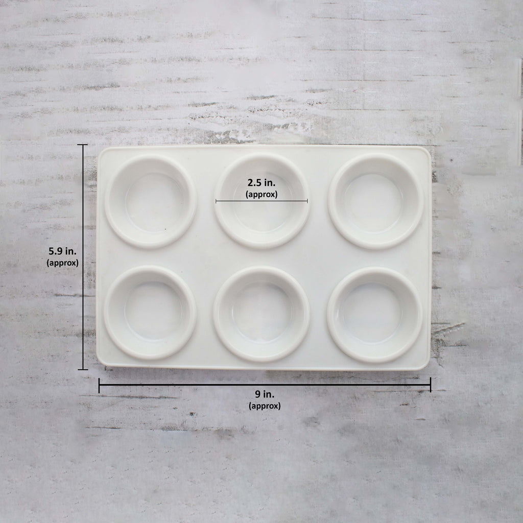 Artists Plastic Palette 9Inch X 5.9Inch 6 Well 1Pc