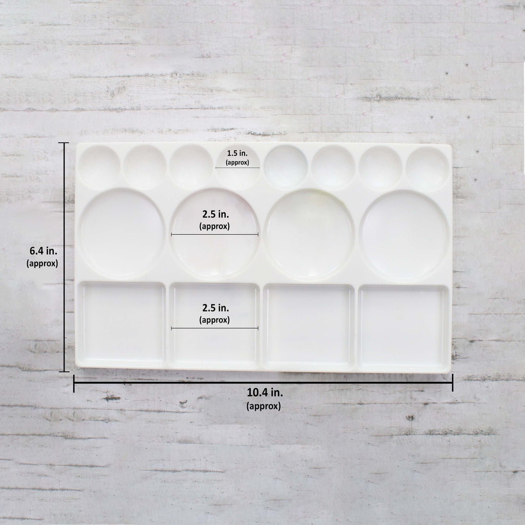 Artists Plastic Palette 10.4inch X 6.4inch 16 Well 1pc