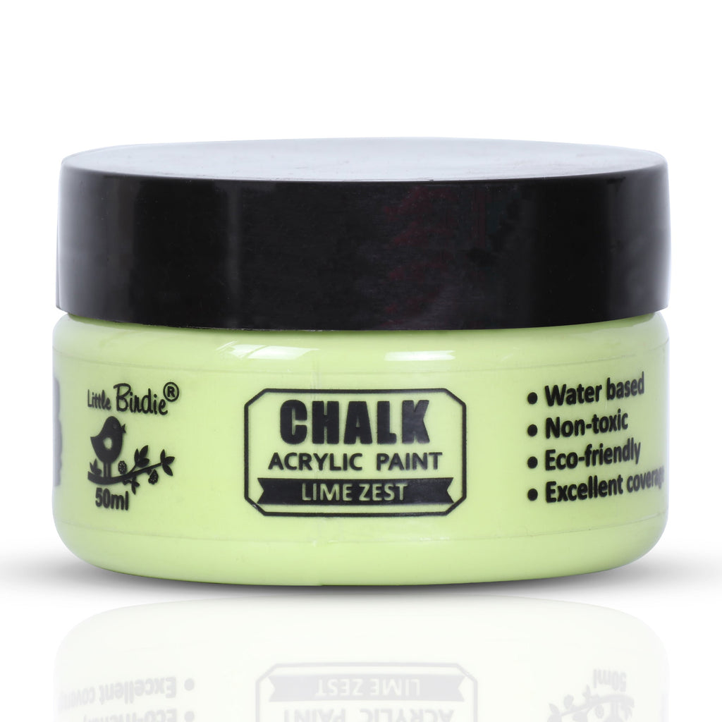 Home Decor Chalk Paint Lime Zest 50ml Bottle