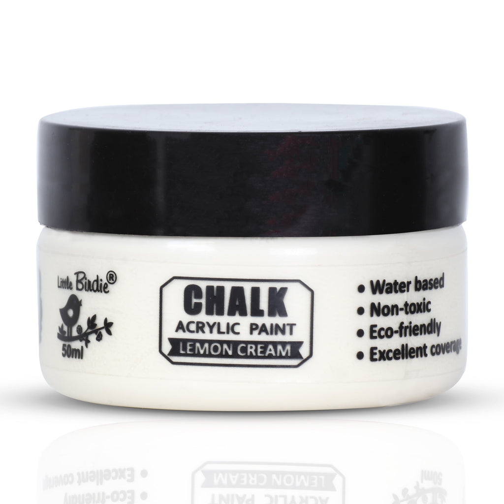 Home Decor Chalk Paint Lemon Cream 50ml Bottle