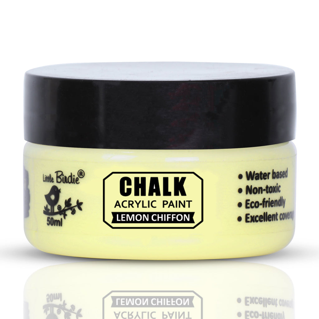 Home Decor Chalk Paint Lemon Chiffon 50ml Bottle