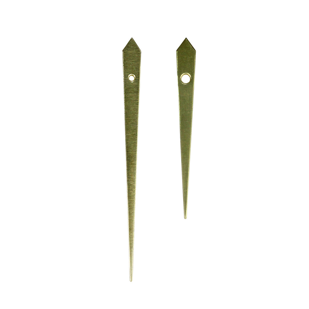 Clock Hands Hour And Minute Chronos Gold Hour 10.6Cm; Minute 14.3Cm 2Pc Pbci Lb
