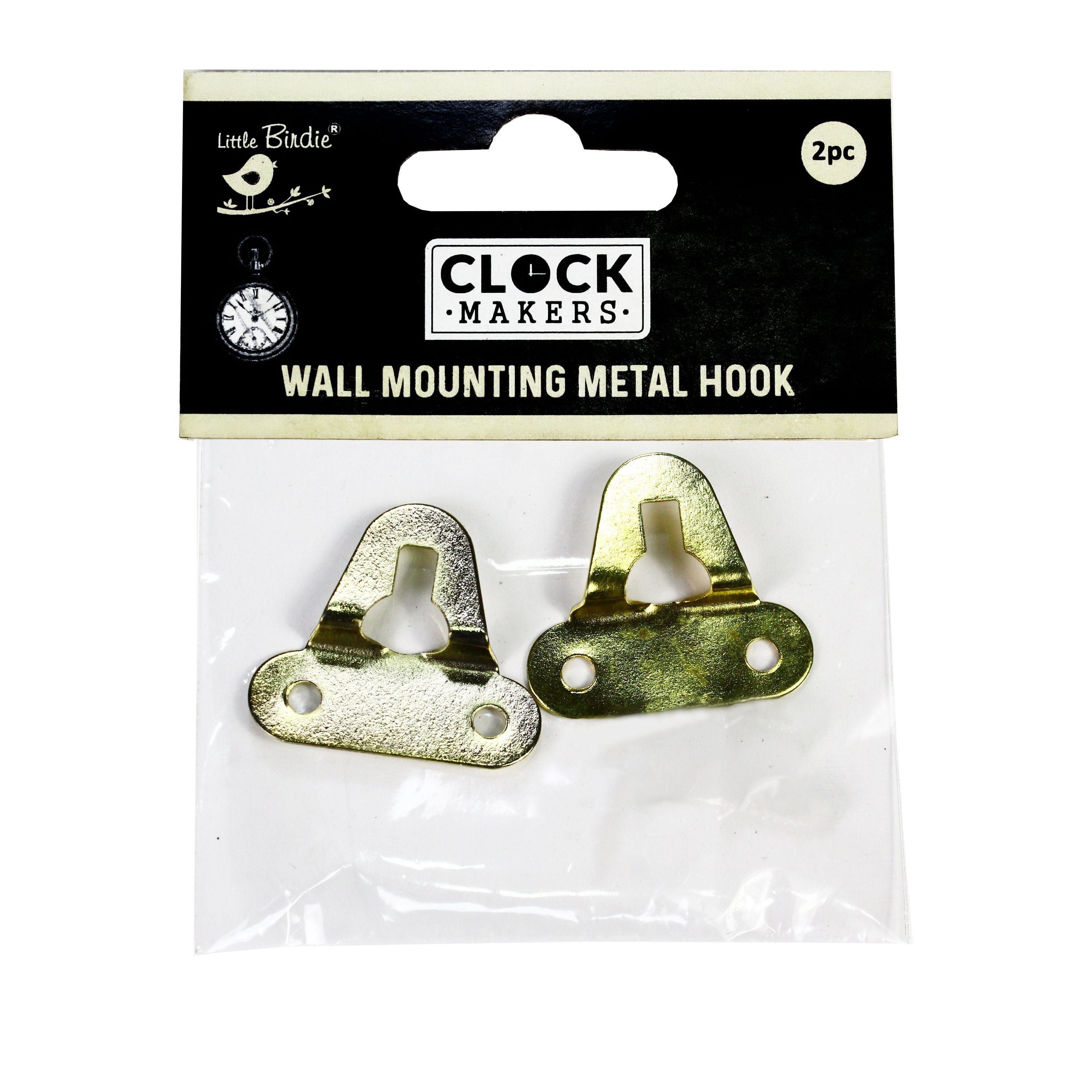 Wall Mounting Metal Hooks U Gold 2Pc Pbhc Lb