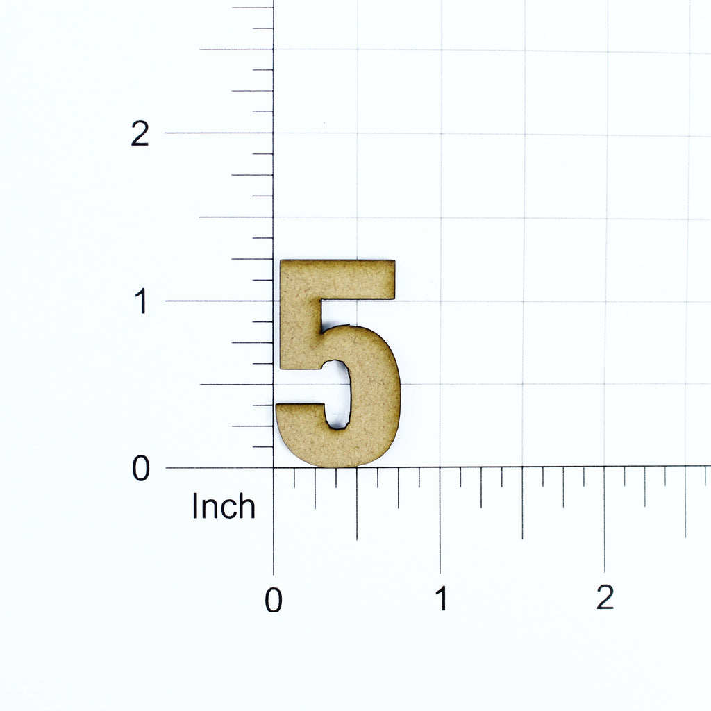 Clock Numbers Mdf 1.25inch 1.9mm Thick 15pc