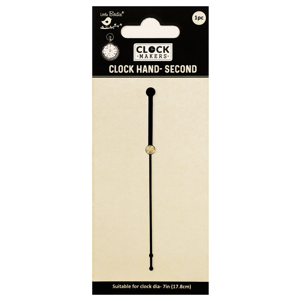 Clock Hand Second Nova Black 10.6Cm 1Pc Pbci Lb