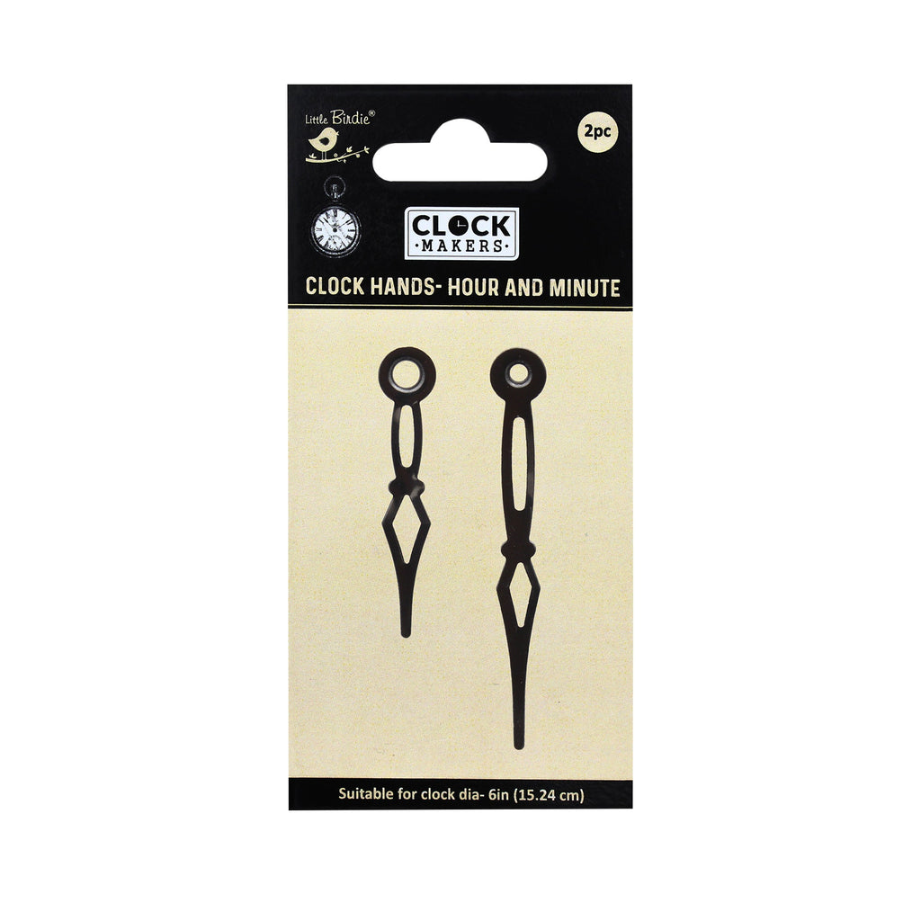 Clock Hands Hour And Minute Dimond Black Hour 5.7Cm; Minute 7.4Cm 2Pc Pbci Ib
