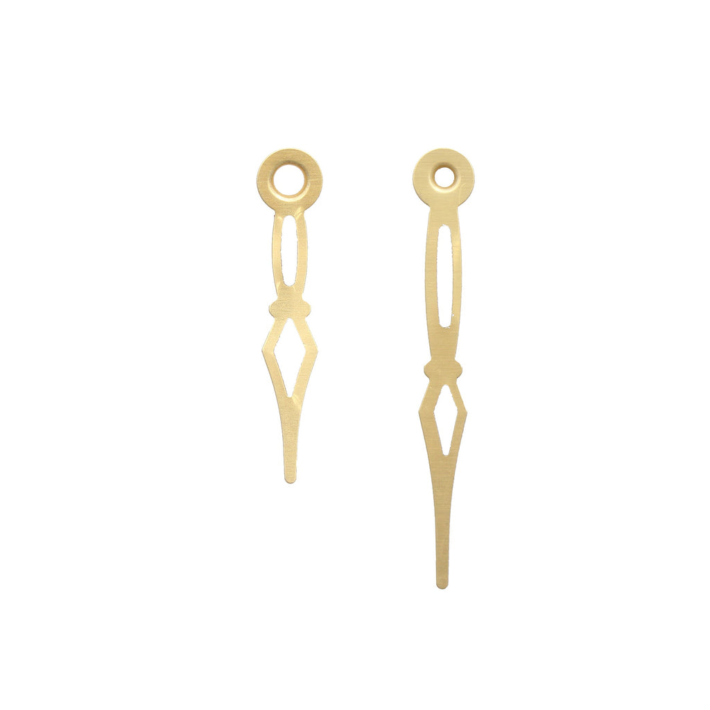 Clock Hands Hour And Minute Dimond Gold Hour 5.7Cm; Minute 7.4Cm 2Pc Pbci Ib