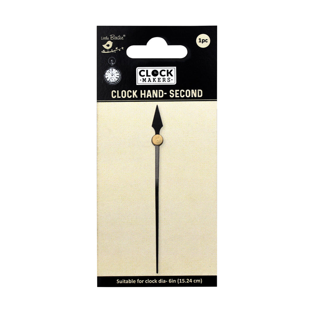 Clock Hand Second Diamond Black 8Cm 1Pc Pbci Ib