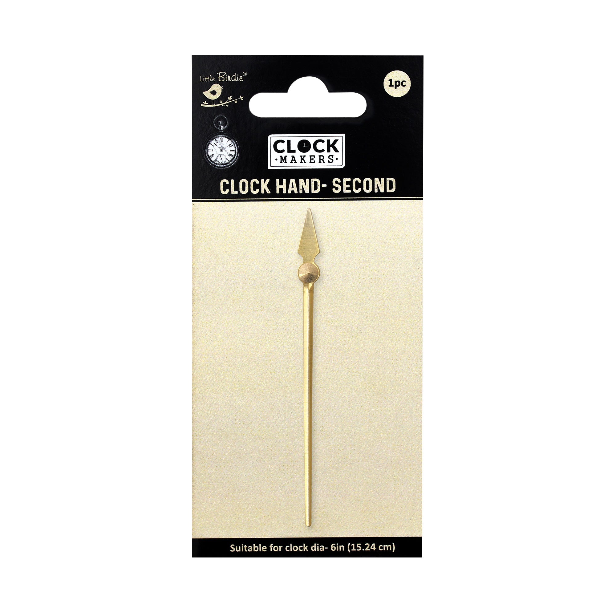 Clock Hand Second Dimond Gold 8Cm 1Pc Pbci Ib