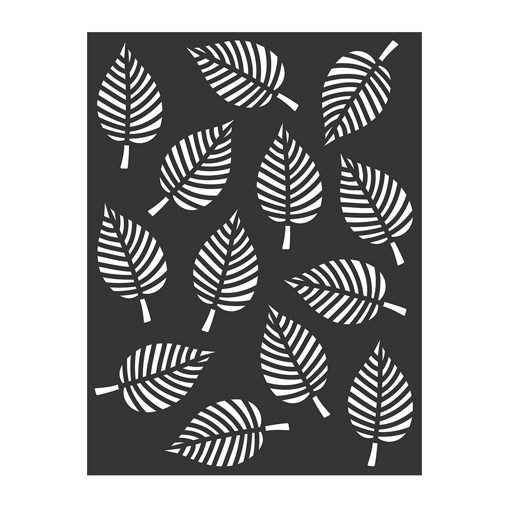 Stencil Leaf 7.4 X 9.7Cm 1Pc Little Birdie