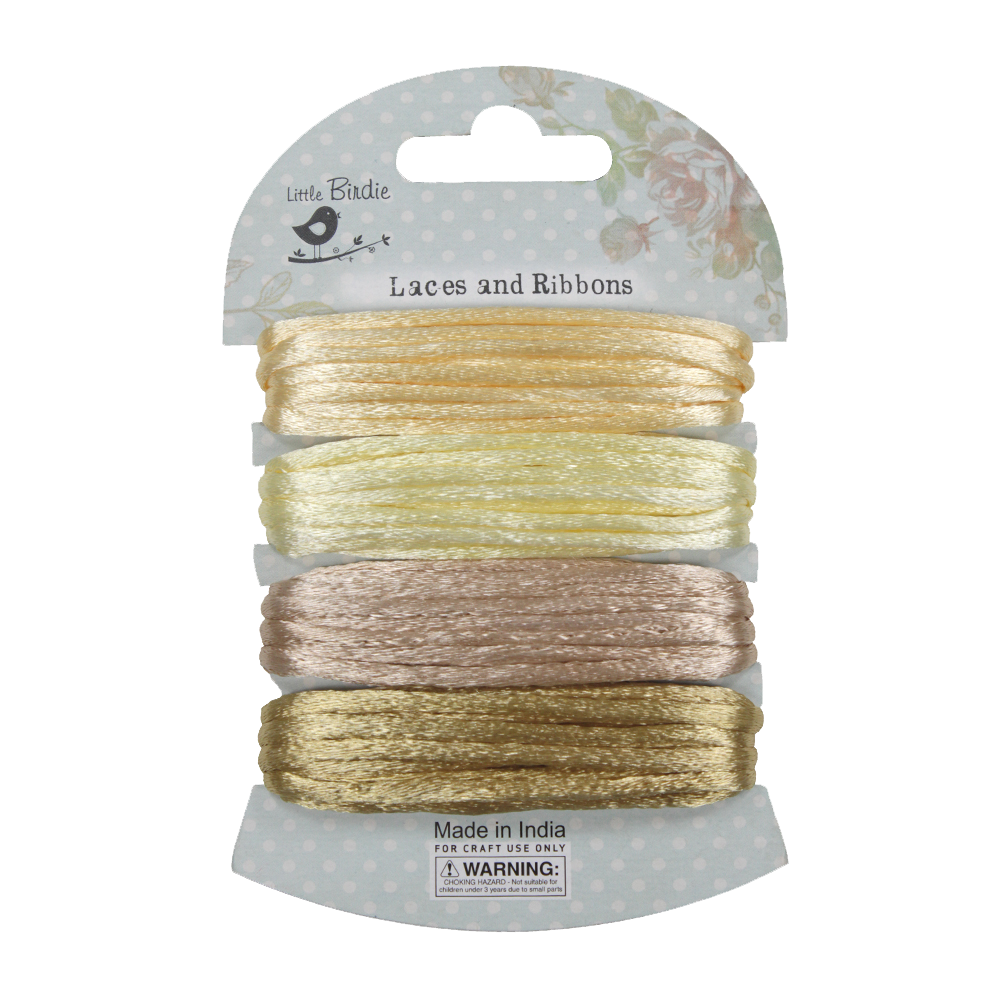 Satin Rattail Cord 2Mm Sugar Cookie 8Mtr Lb