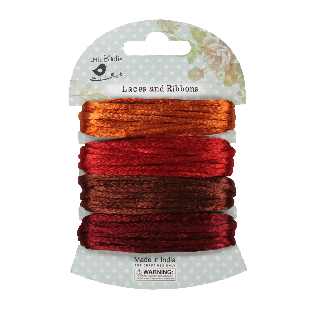Satin Rattail Cord 2Mm Cherry Chiffon 8Mtr Lb